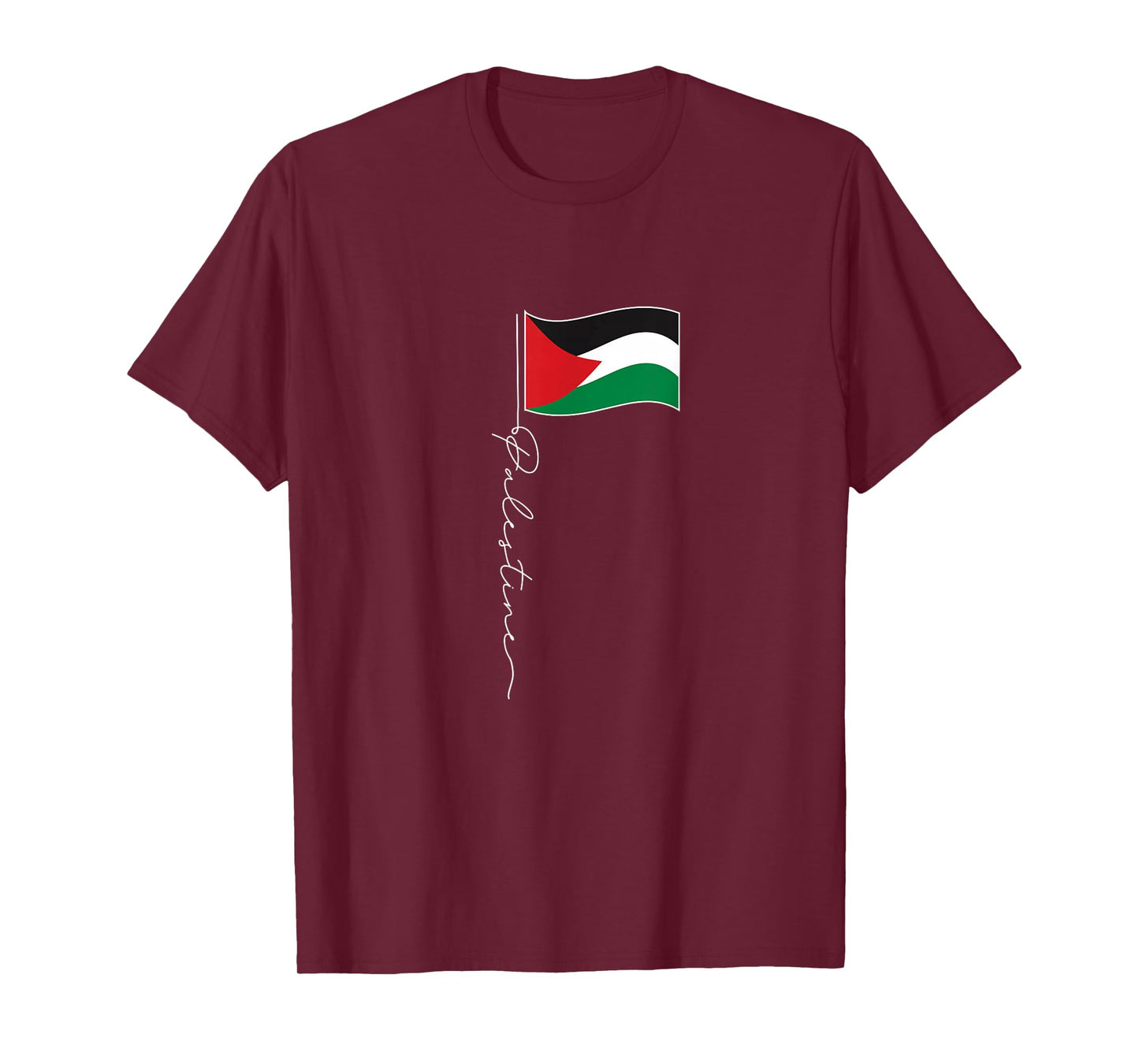 Palestine Signature Flag Pole - Patriotic Palestinian Flag T-Shirt