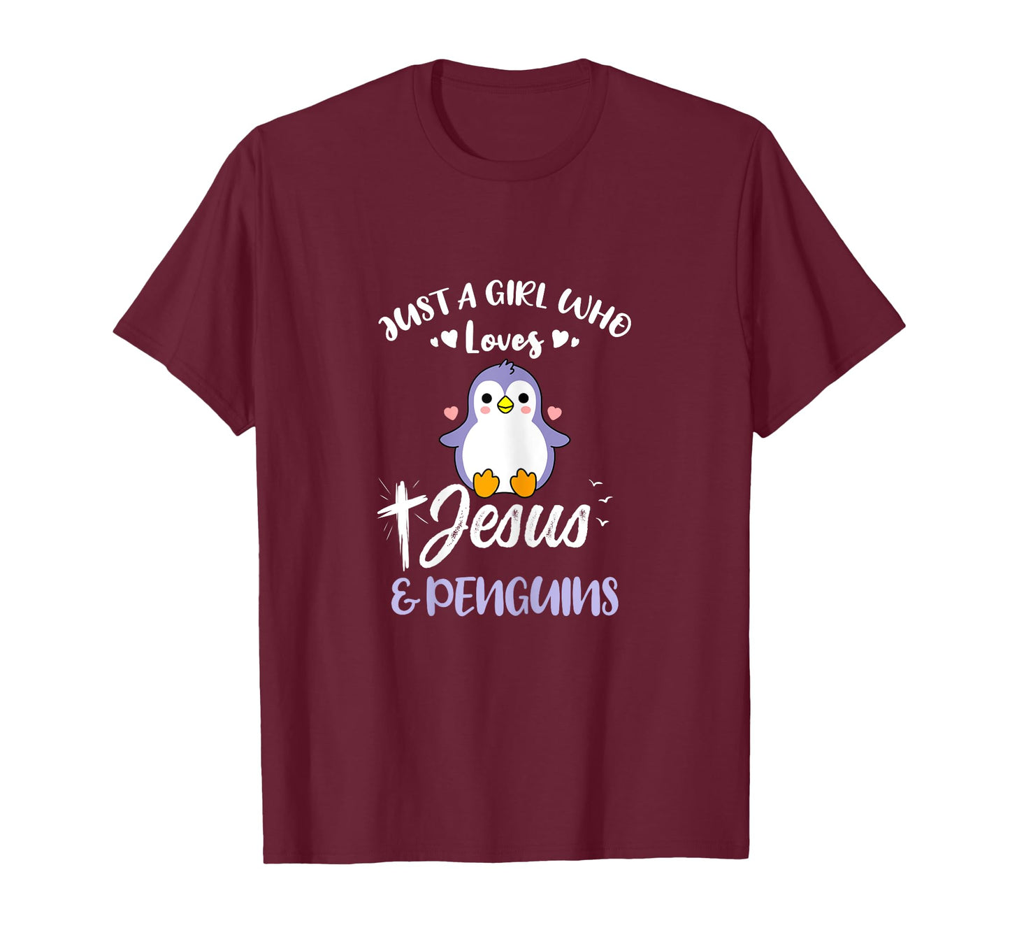 Just A Girl Who Loves Jesus And Penguins T-Shirt