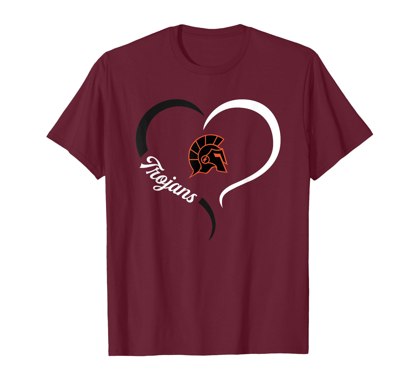 Sturgis Trojans Logo Half Heart Slogan HS T-Shirt