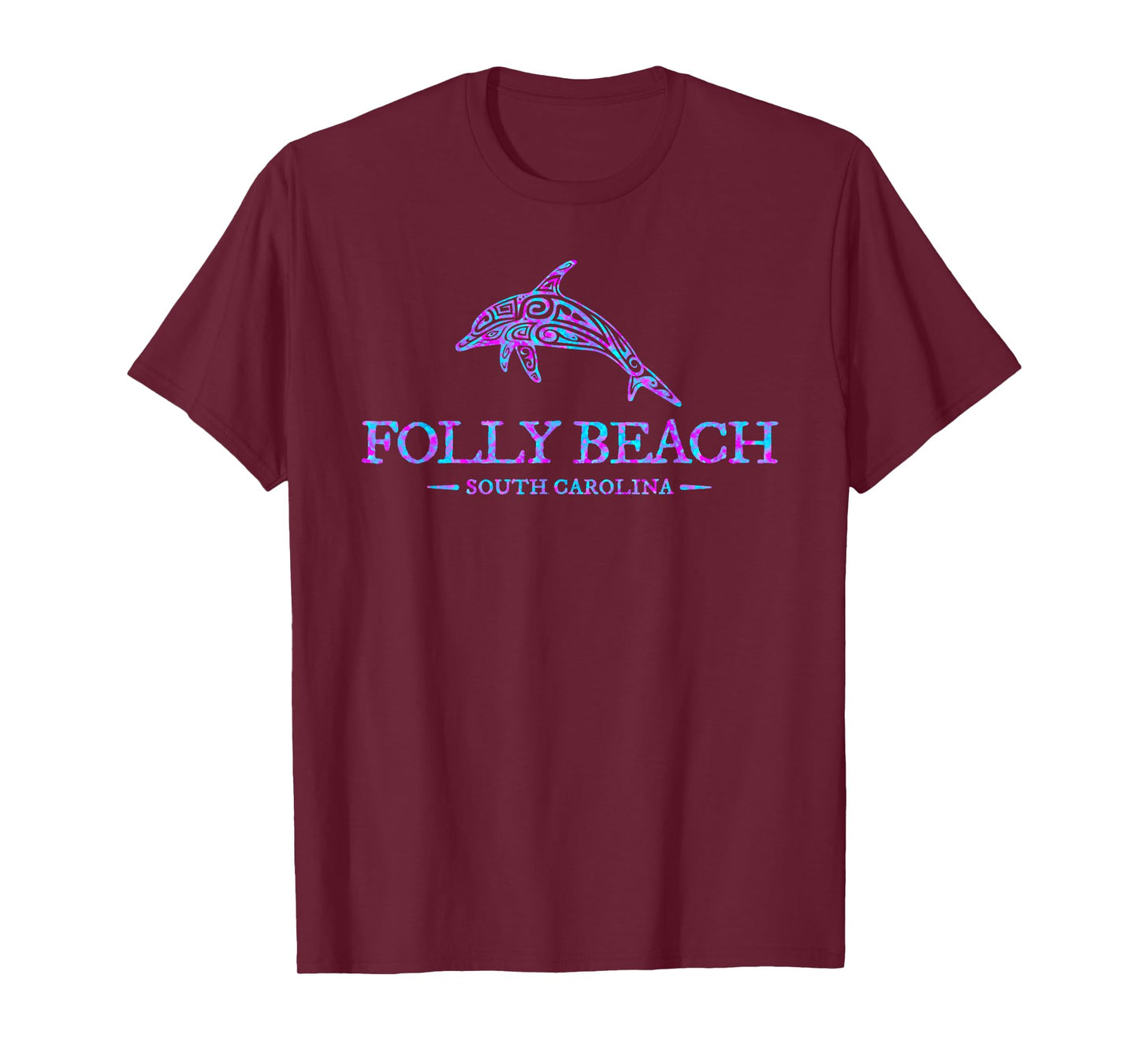 Folly Beach South Carolina Dolphin Boys Girls Souvenir T-Shirt