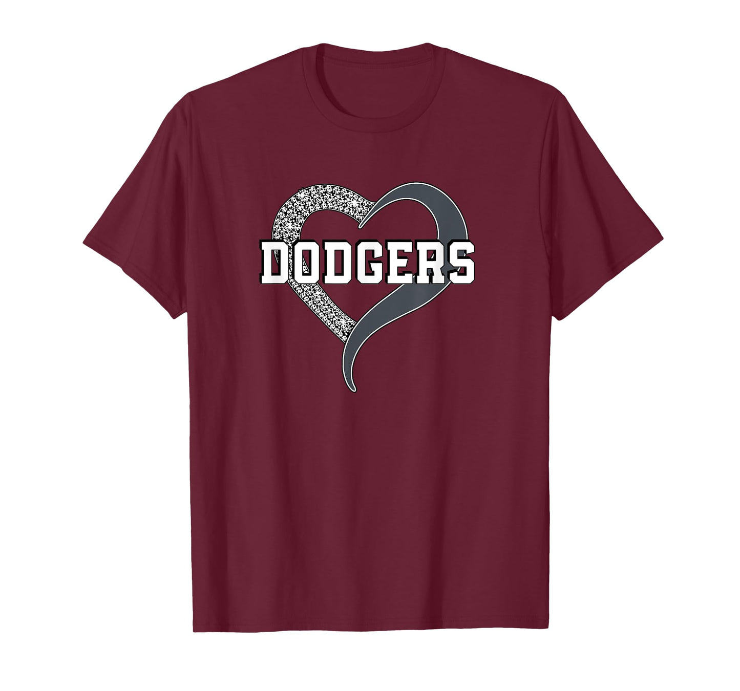 Dodgers Madison Diamond Heart HS T-Shirt