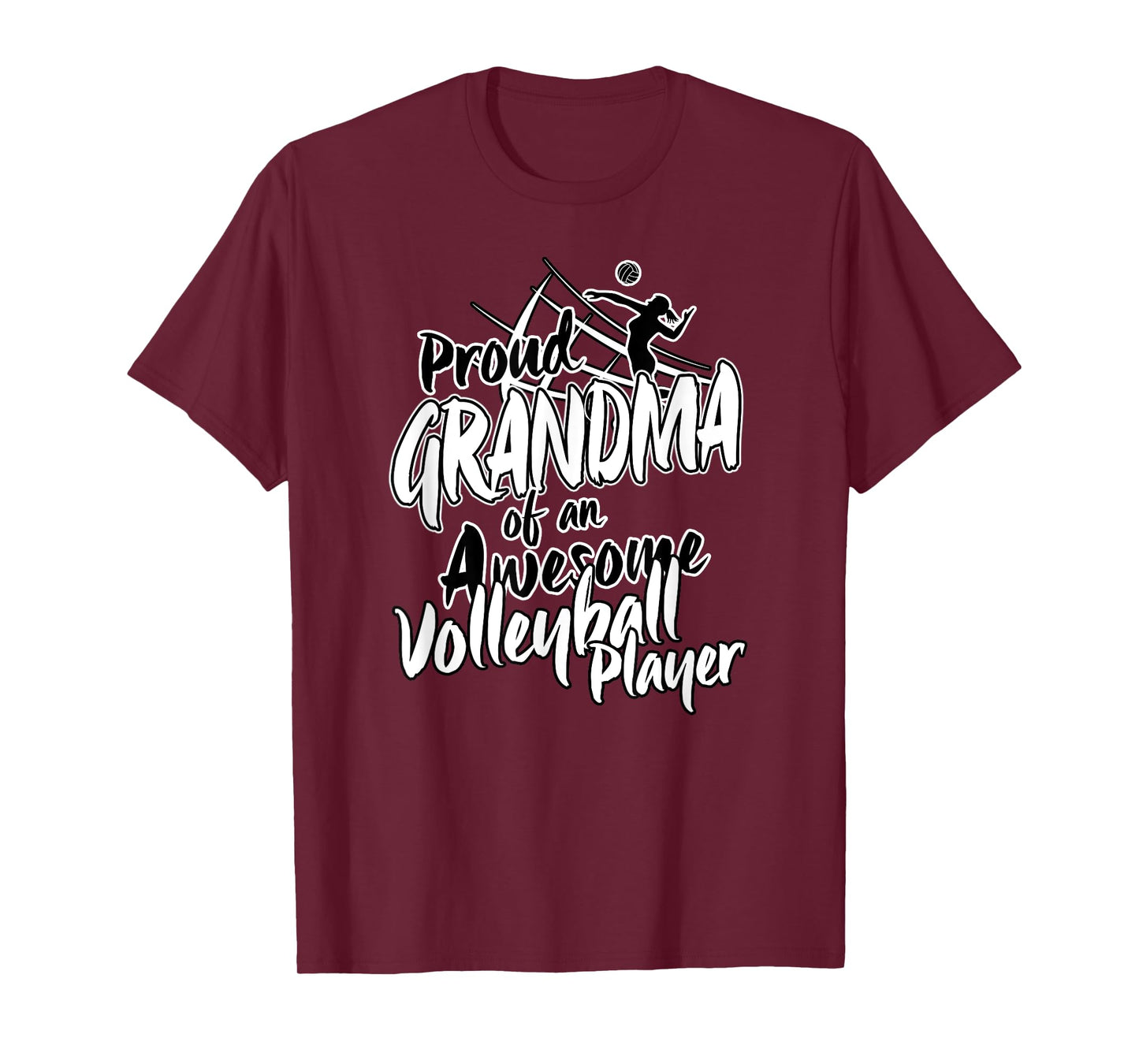 Proud Volleyball Grandma Fan Matching Sports Family Women T-Shirt