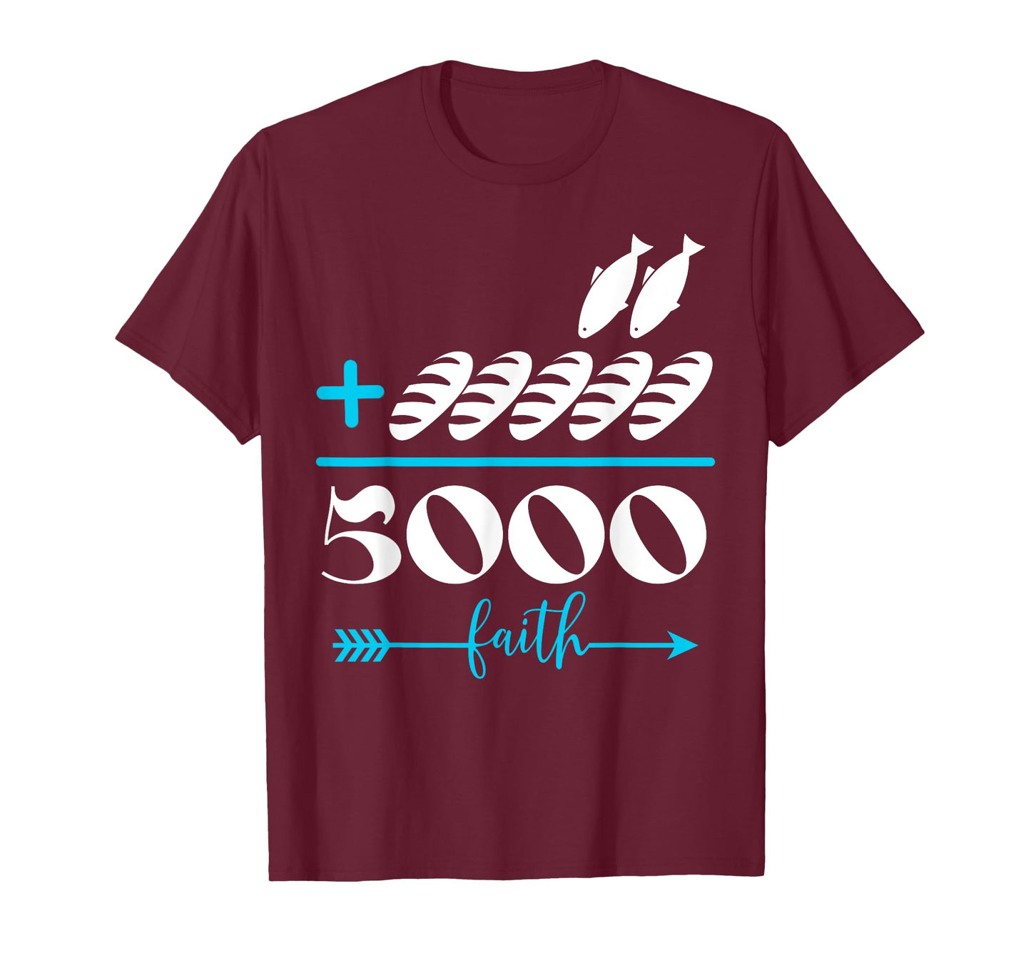 2 Fishes 5 Breads 5000 Chosen Jesus Against The Current T-Shirt
