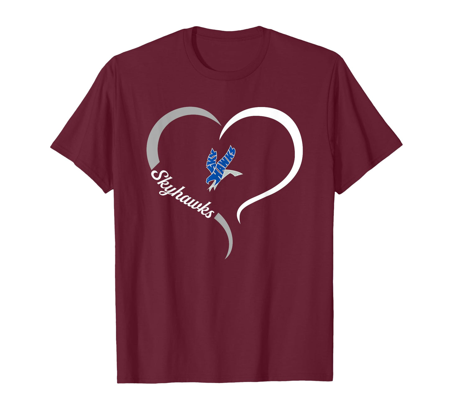 Deer Valley Skyhawks Logo Half Heart Slogan HS T-Shirt