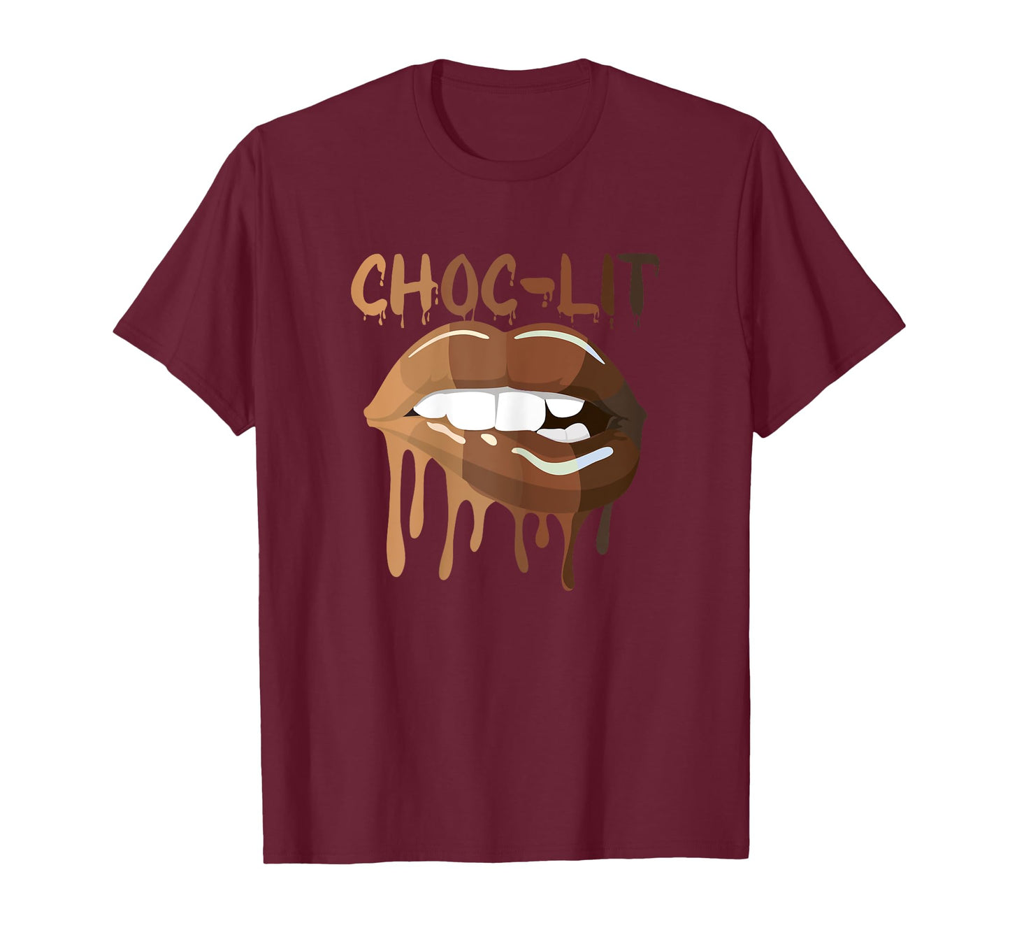 Cool Melanin Girl Lips Graphic Tees, Black Girls Magic Style T-Shirt
