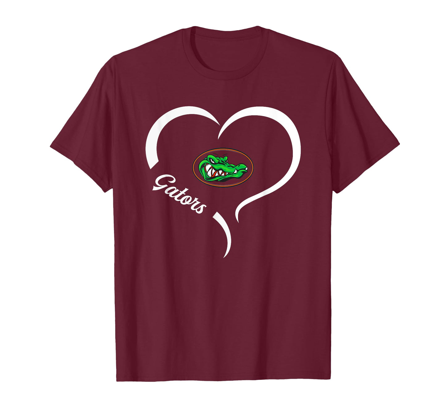 Lakeview Gators Logo Half Heart Slogan HS T-Shirt