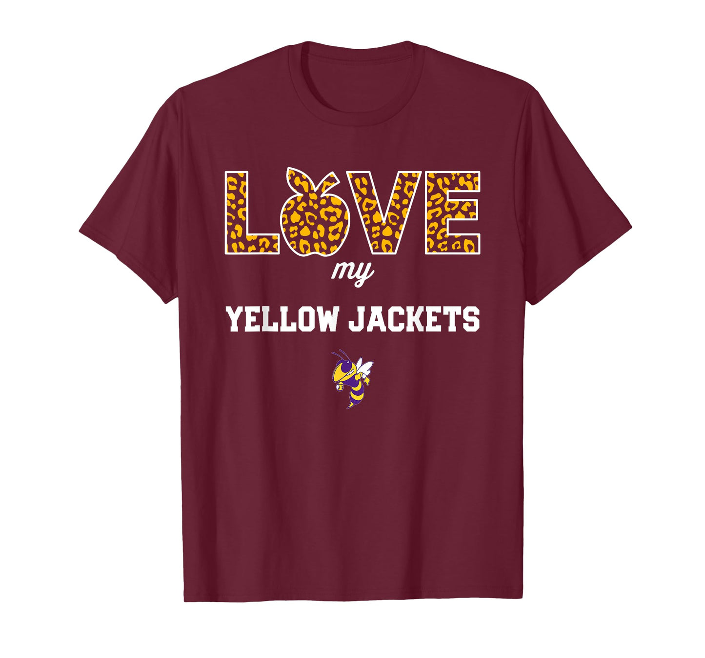 Greenville Yellow Jackets Logo Love My Team HS T-Shirt