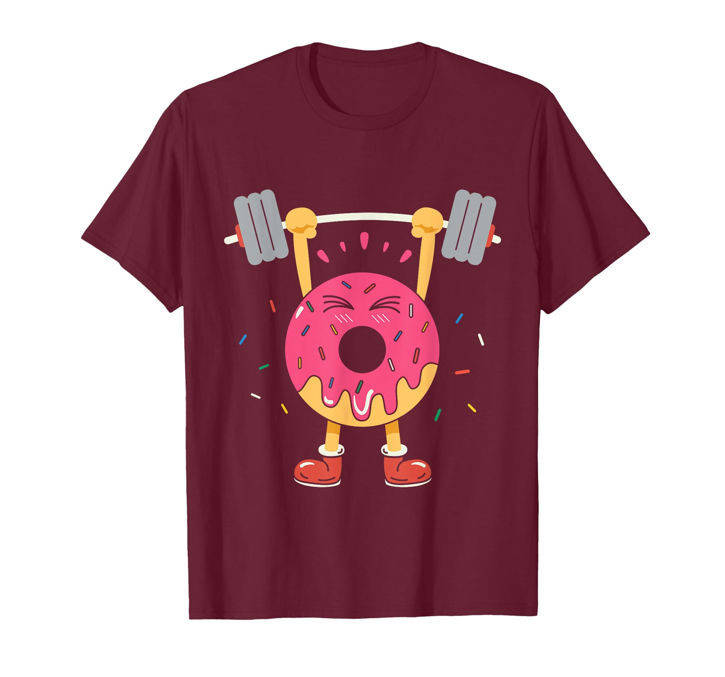 Weightlifting Funny Fitness Workout Gym Donut Lover Gift T-Shirt