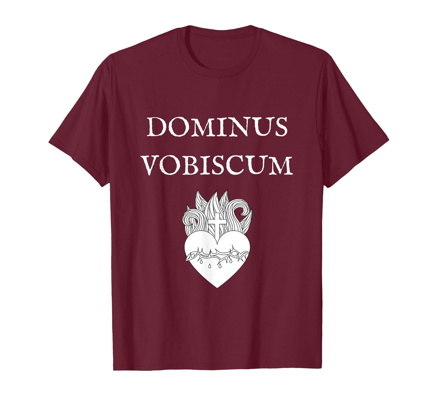 Dominus Vobiscum Traditional Latin Catholic Sacred Heart T-Shirt