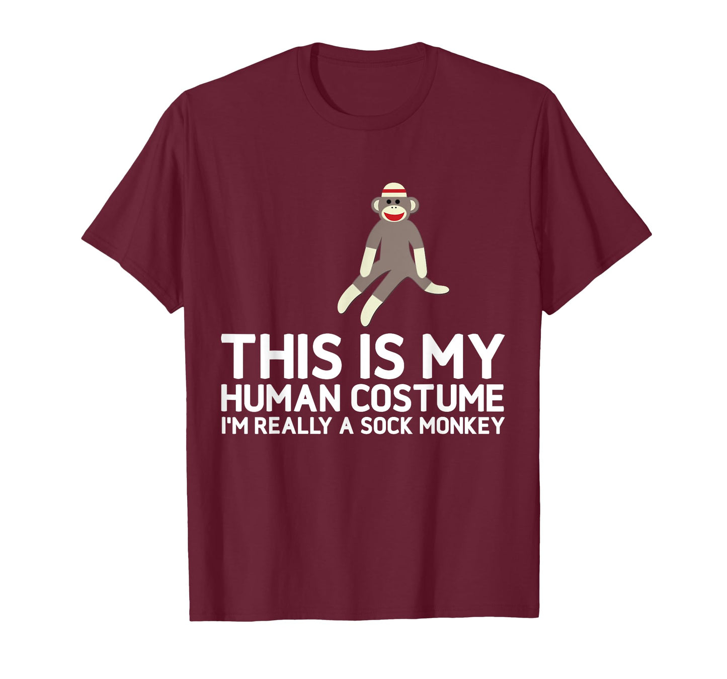 Funny Sock Monkeys Tee for Sock Monkey Lovers Human Costume T-Shirt
