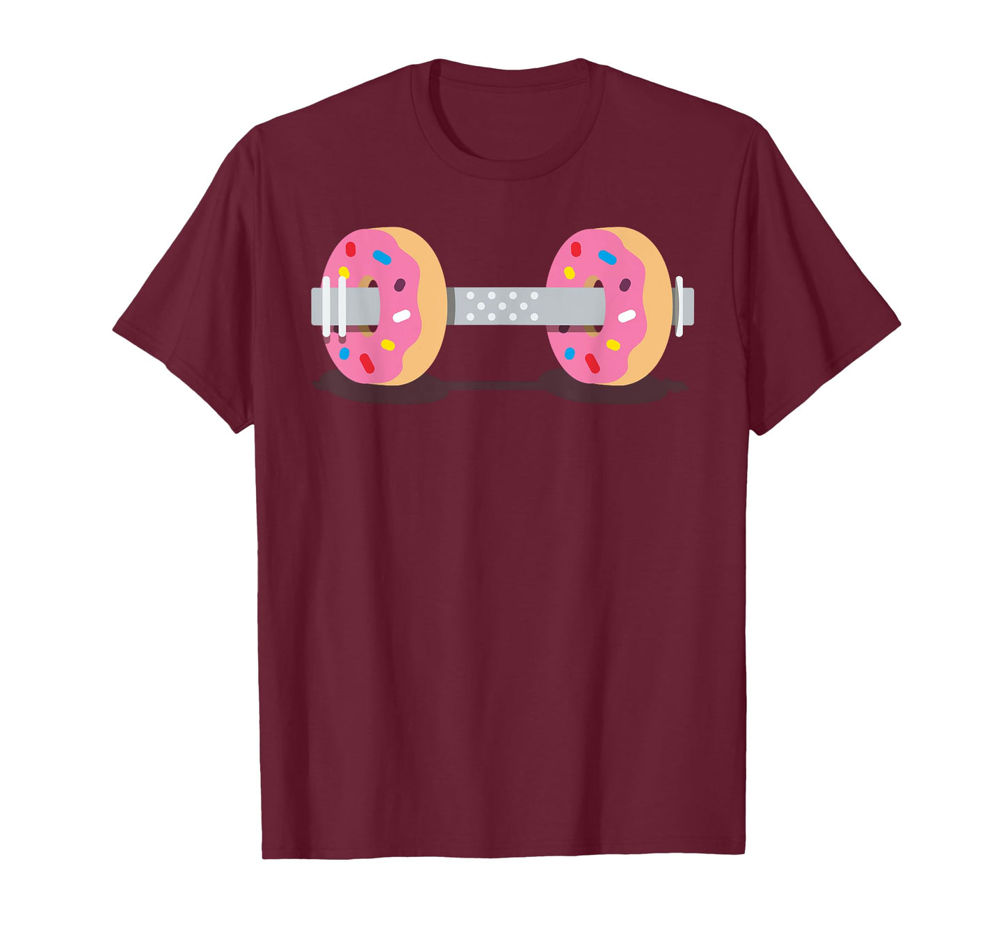 Dumbbells Donuts Weightlifting Funny Gym Workout T-Shirt
