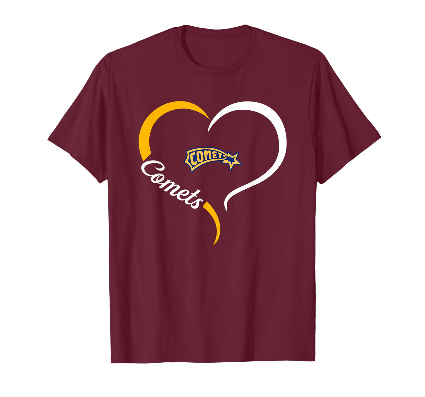 Coventry Comets Logo Half Heart Slogan HS T-Shirt