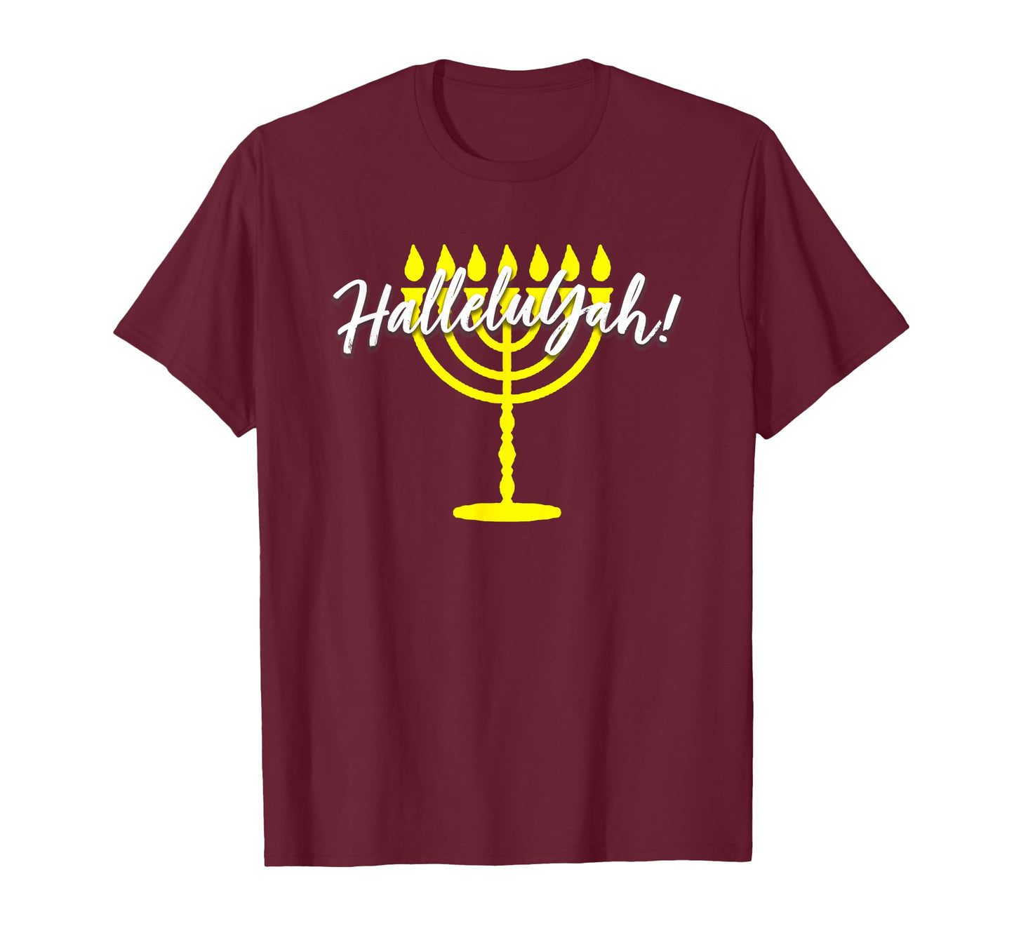 HalleluYah Hebrew Menorah Torah YHWH T-Shirt