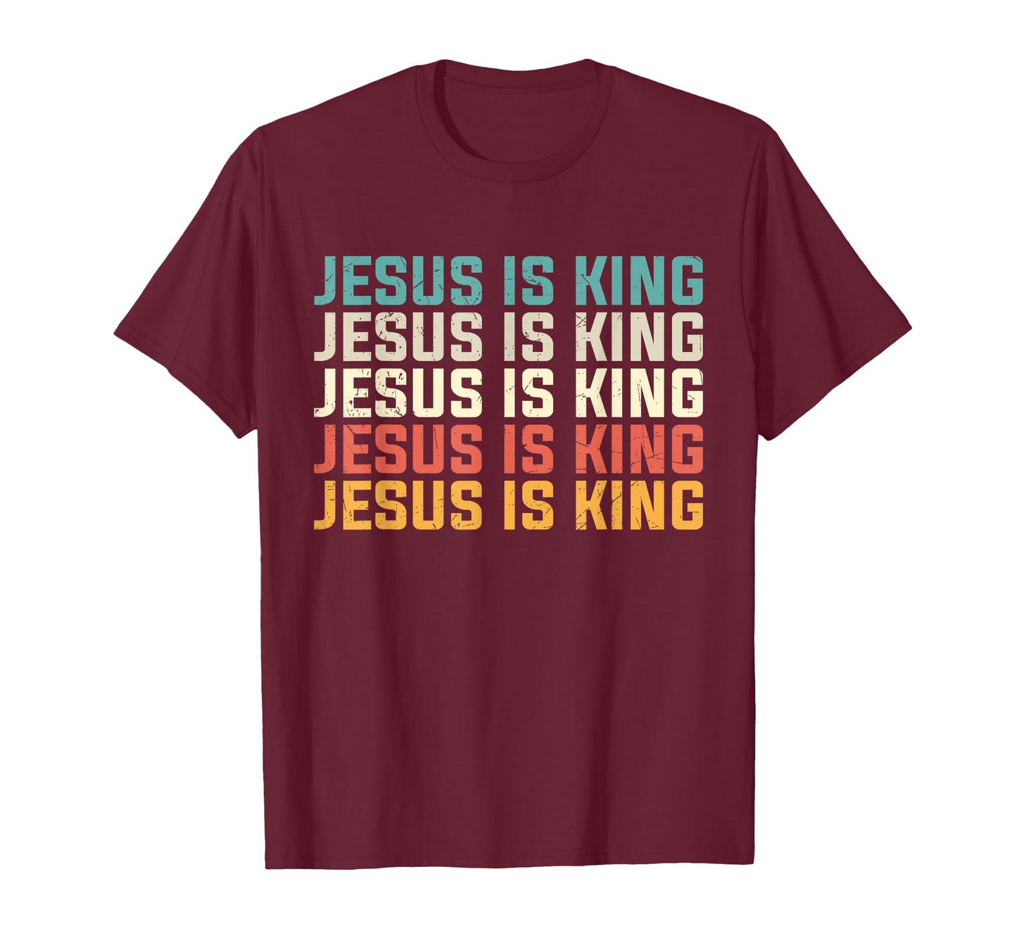 Jesus Is King Vintage Retro Jesus Christ Christian Church T-Shirt