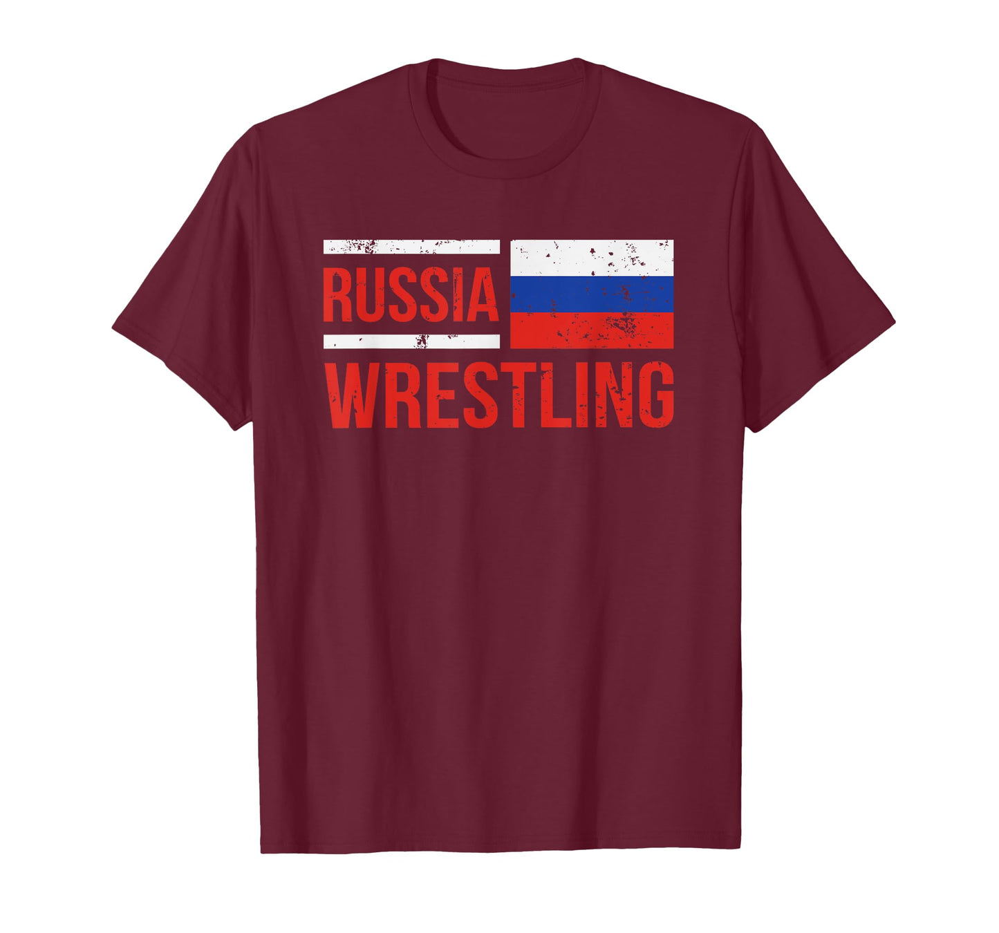 Russia Wrestling RUS Flag Amateur Wrestler Grappling T-Shirt