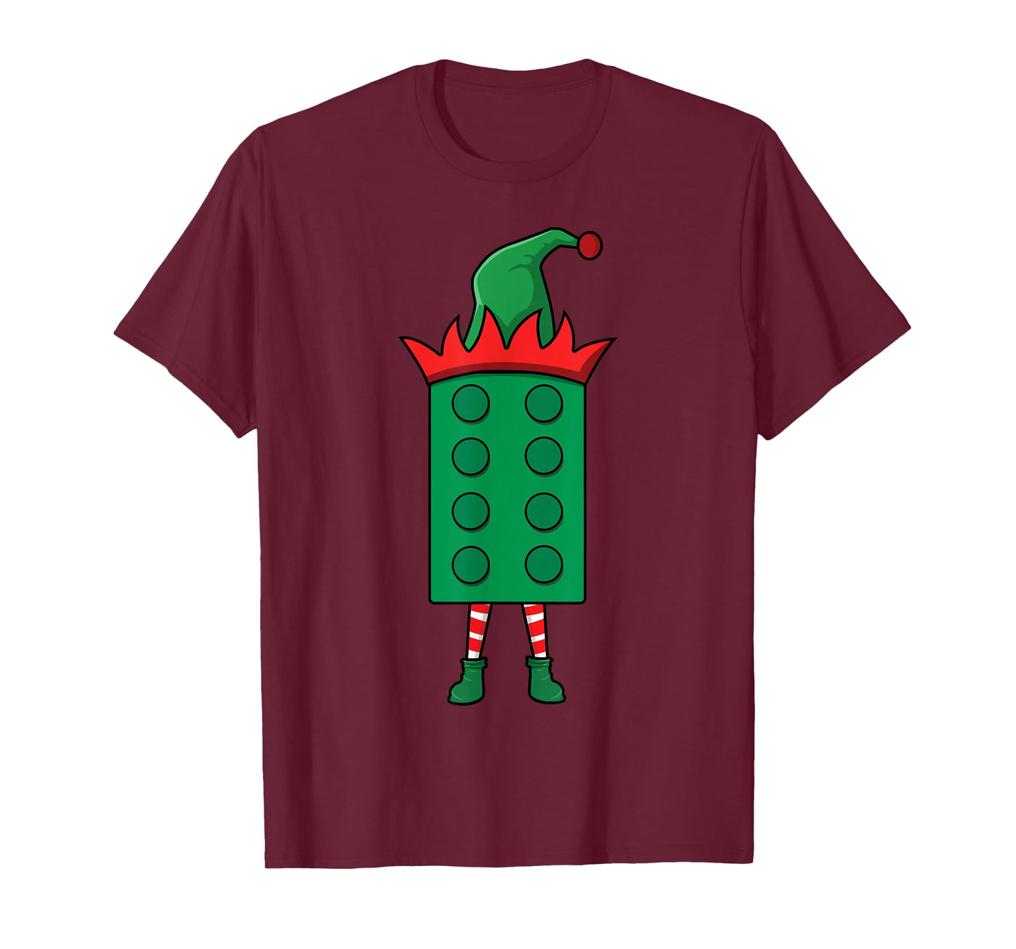 Elf Block Building Christmas Builder Brick Master Builder T-Shirt