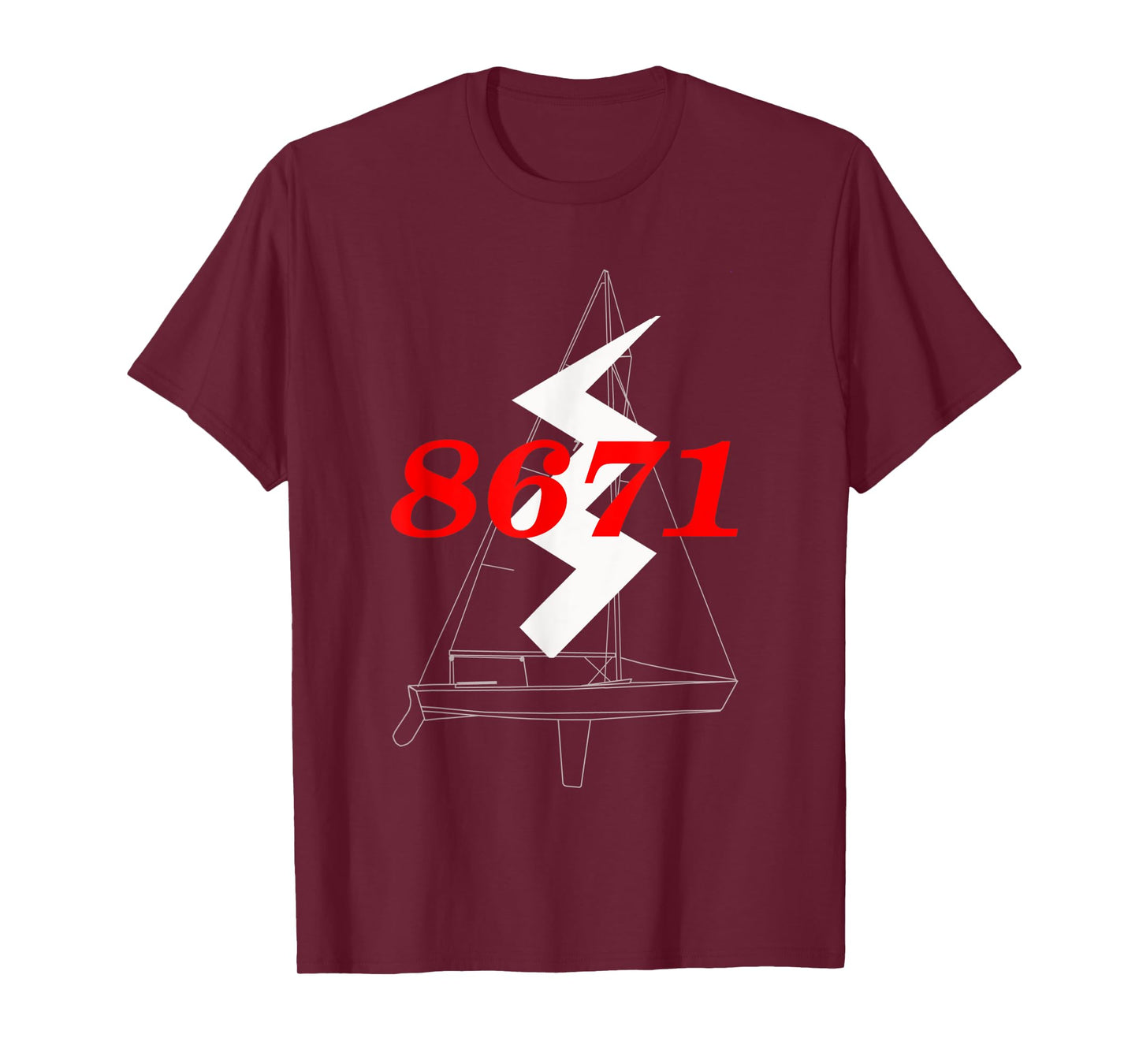 Classic Woody Lightning Sailboat #8671 T-Shirt