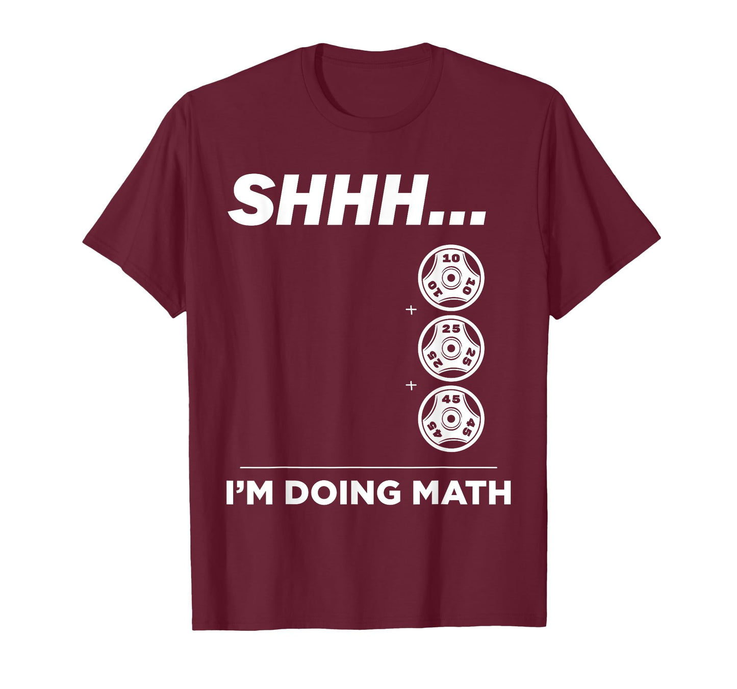 Shhh I'm Doing Math Gym Fitness Math Funny Weightlifting T-Shirt