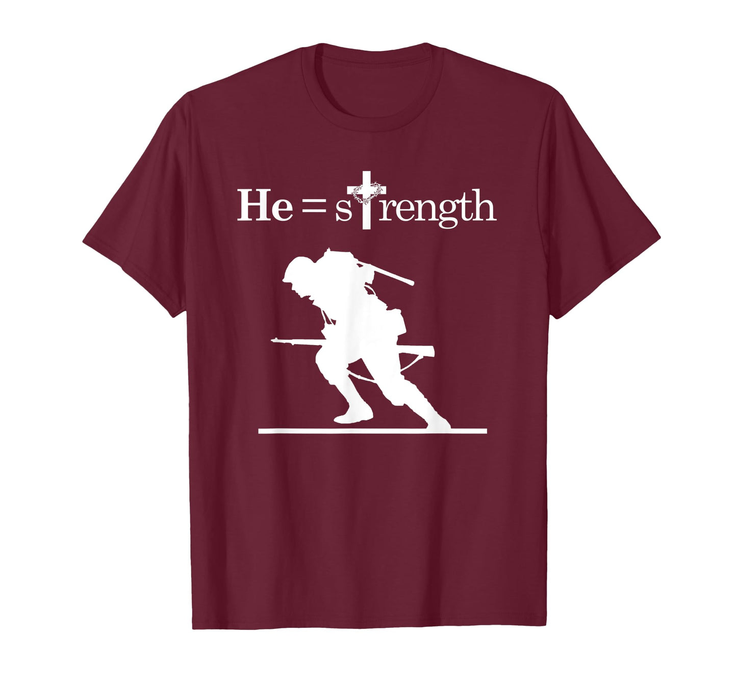 Mens Christian Military Inspirational Quote Jesus Soldier T-Shirt