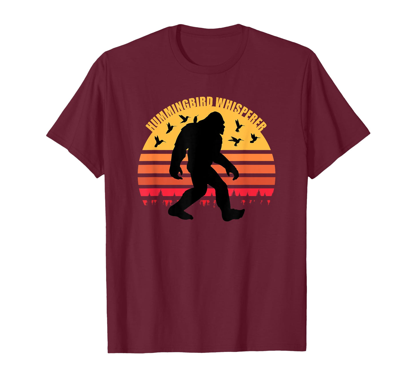 Bigfoot Sasquatch Hummingbird Whisperer Loves Hummingbirds T-Shirt