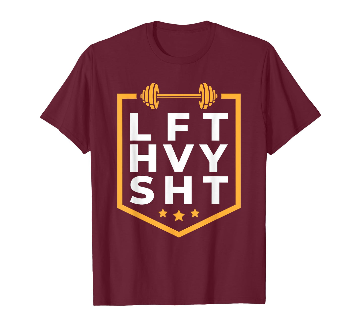 Funny Lift Heavy Shit Barbell Weightlifting T-Shirt