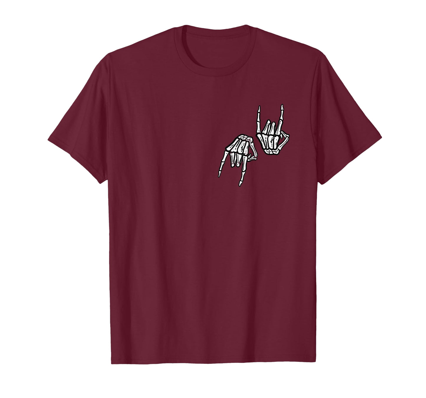 Halloween Skeleton Hand Men Women Rock Retro T-Shirt