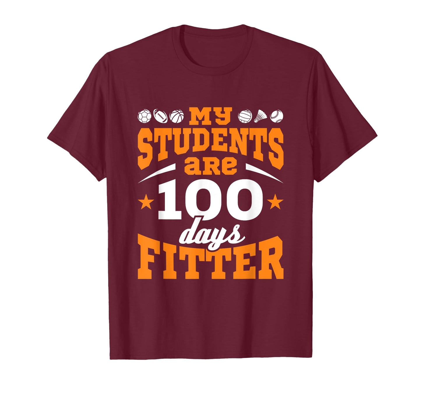 100 Days of School PE Teacher Gym Coach Physical Education T-Shirt for Men Women