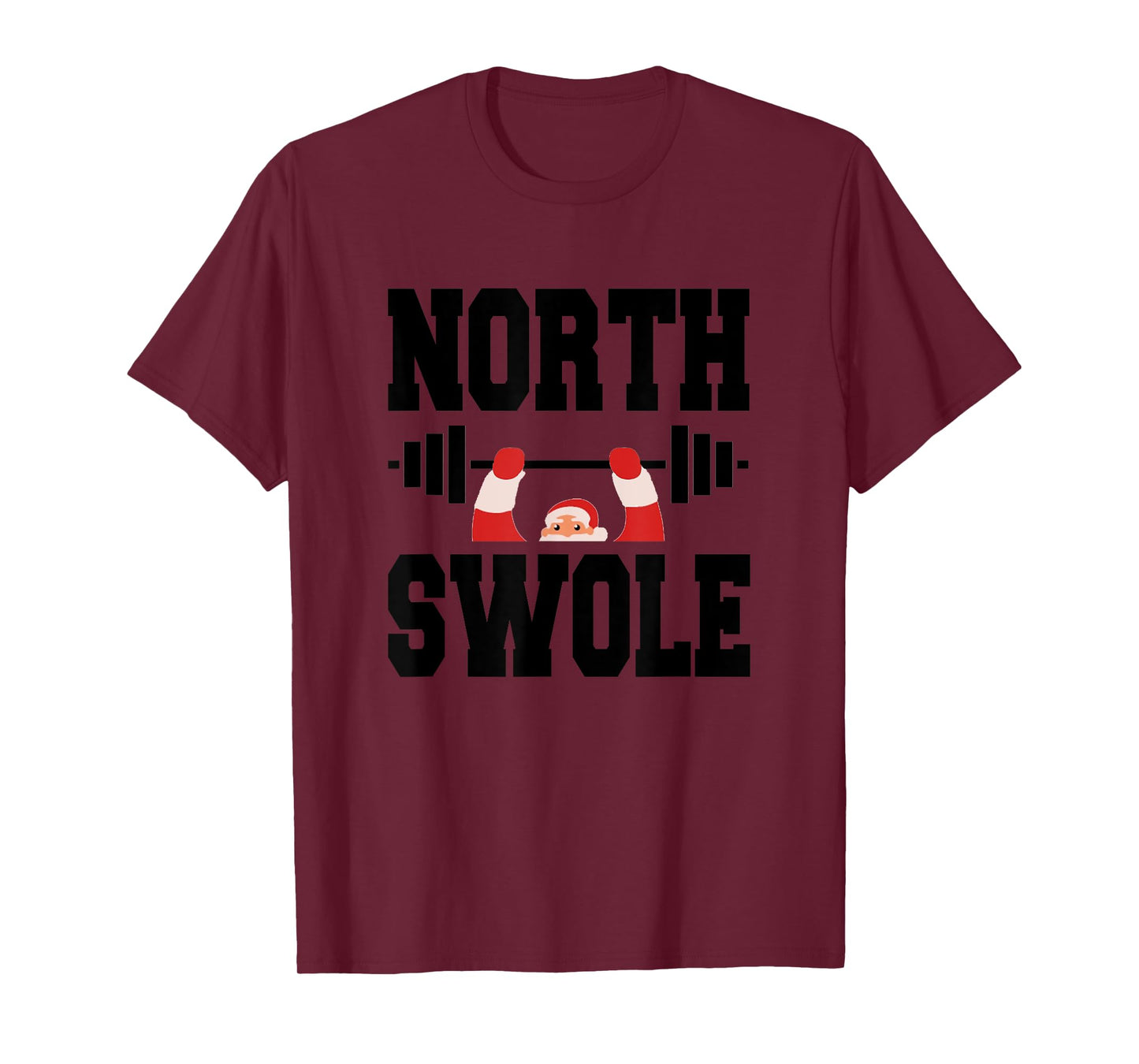 North Swole Merry Christmas Santa Claus Workout Gym Fitness T-Shirt
