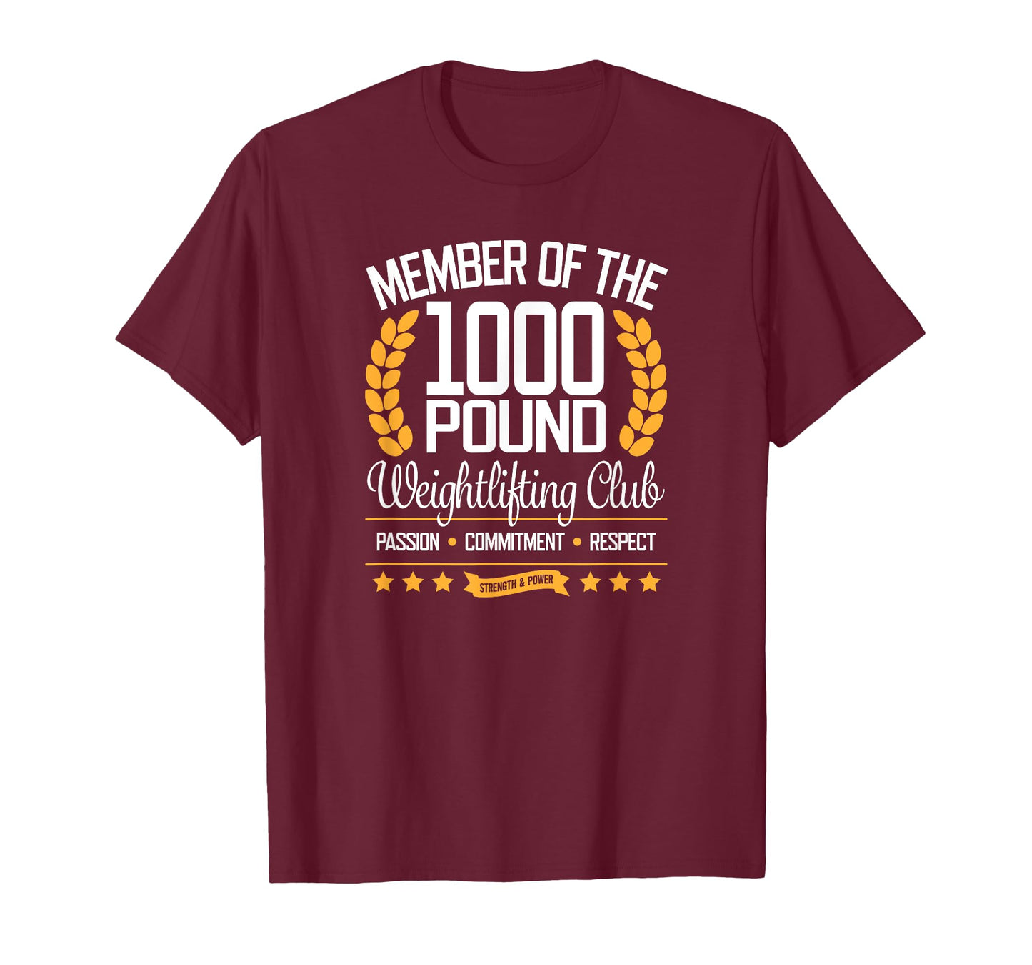 Powerlifter Bodybuilder Gift Tee 1000 Pound Club T-Shirt T-Shirt