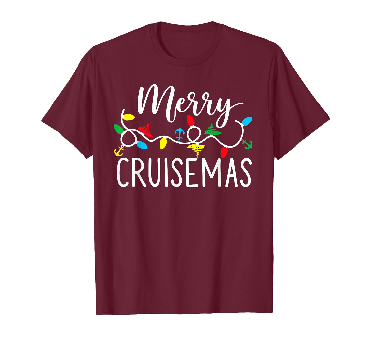 Merry Cruisemas Christmas Lights Pajamas Family Xmas Holiday T-Shirt
