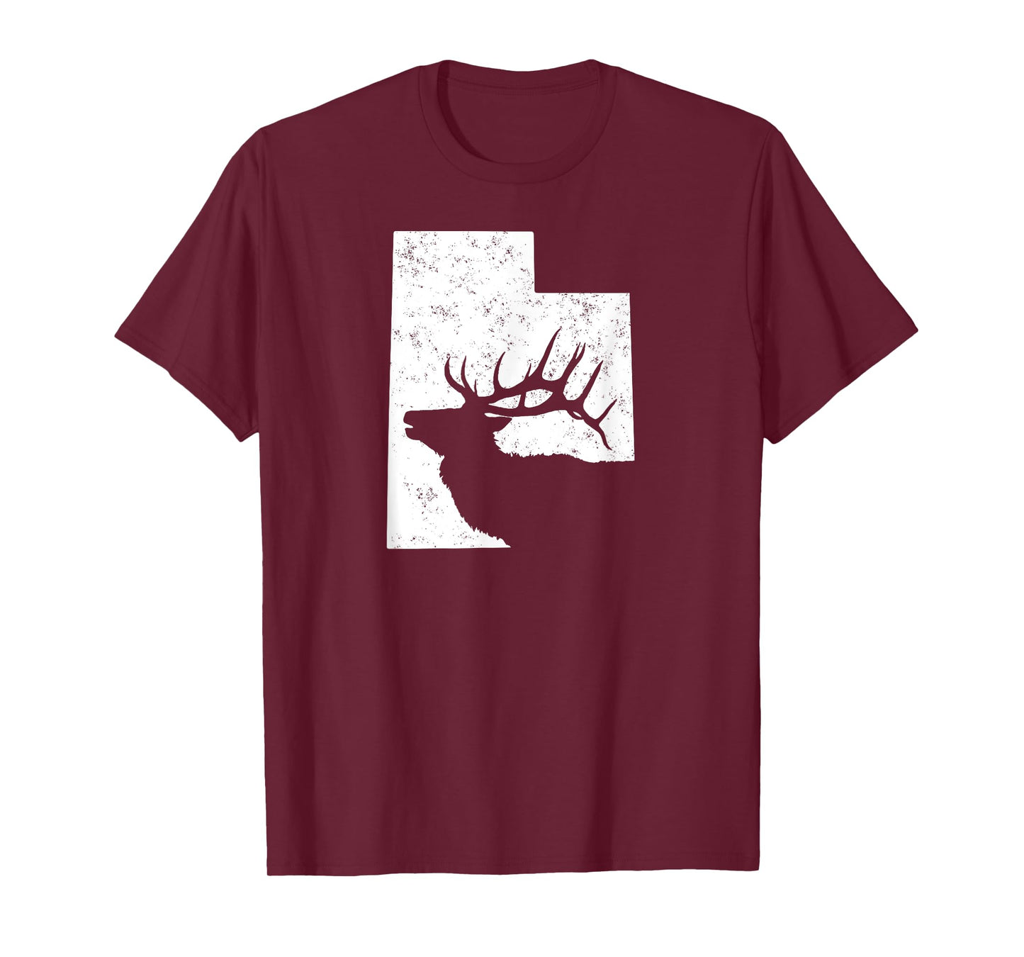 Utah Elk Hunting Shirt - Bull Elk State Shape T-Shirt