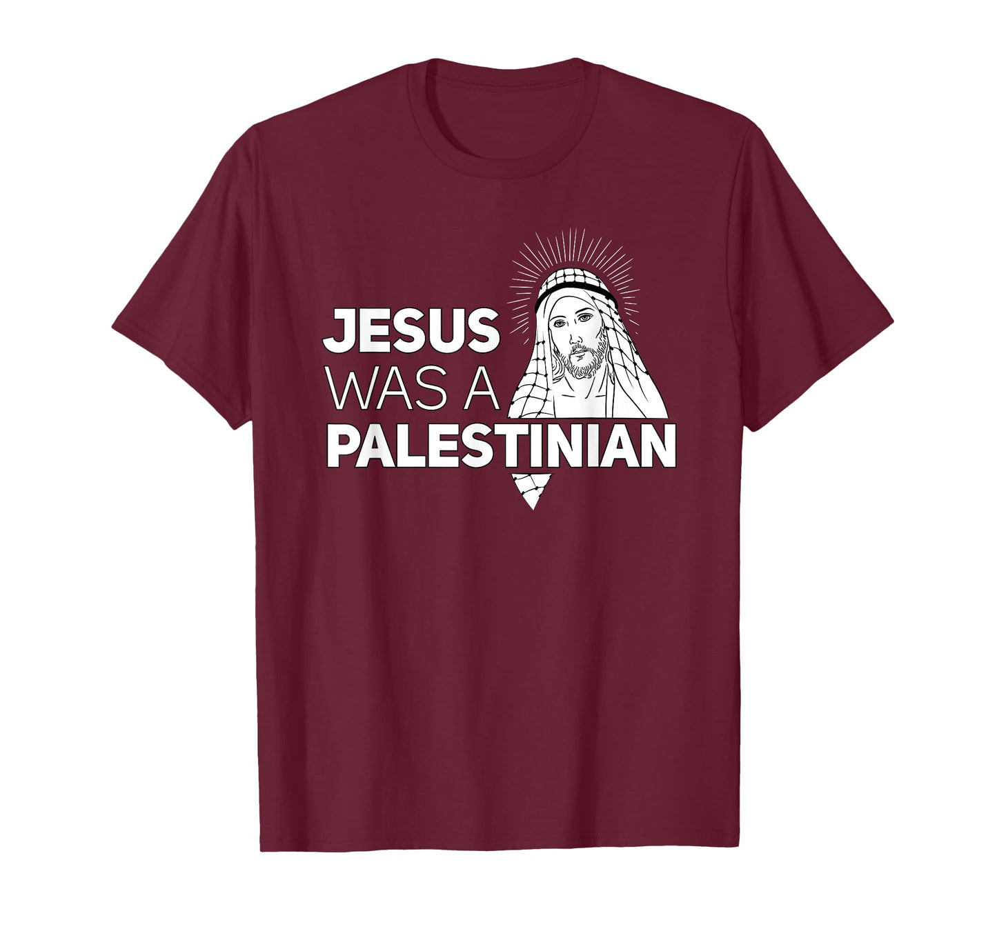 Jesus Was A Palestinian Jesus in Palestinian Keffiyeh Scarf T-Shirt