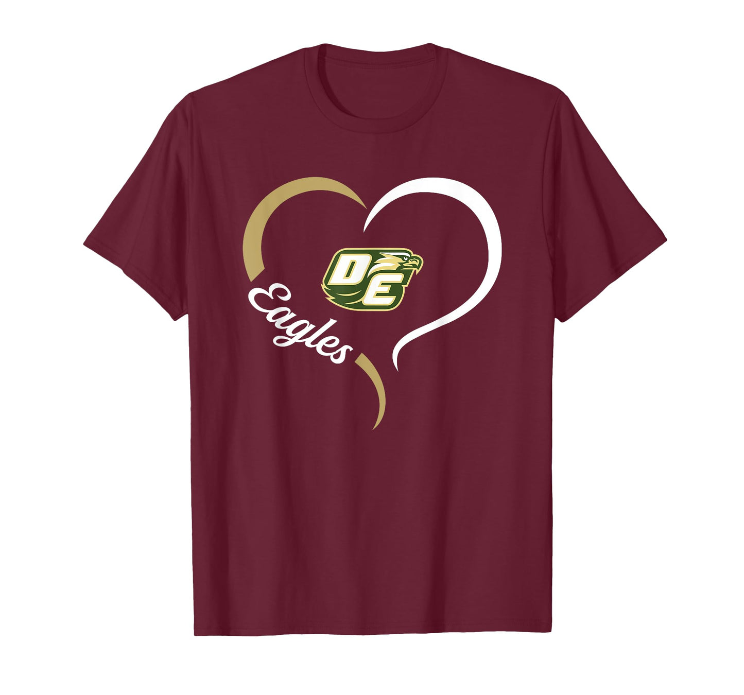 Desoto Eagles Logo Half Heart Slogan HS T-Shirt
