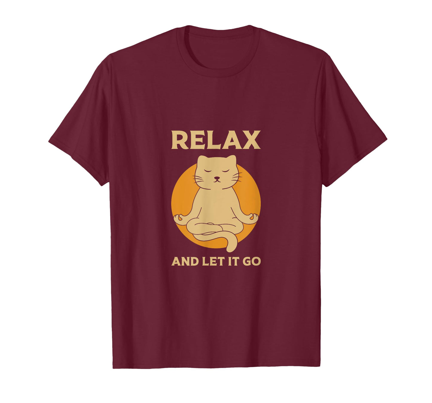 Funny cat Graphic Yoga Zen meditation t-shirt T-Shirt
