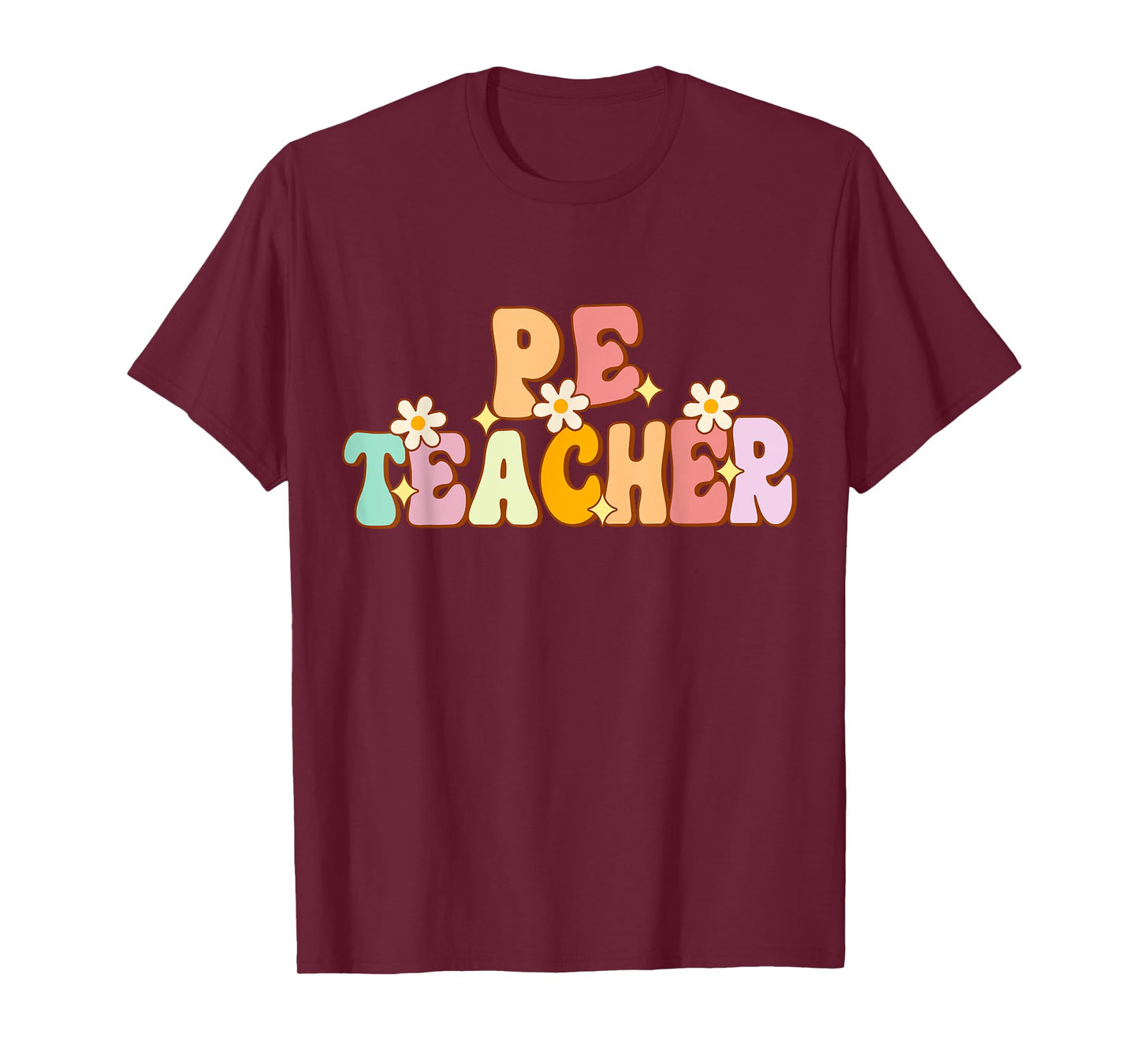Groovy Physical Education Teacher PE Squad back To School T-Shirt