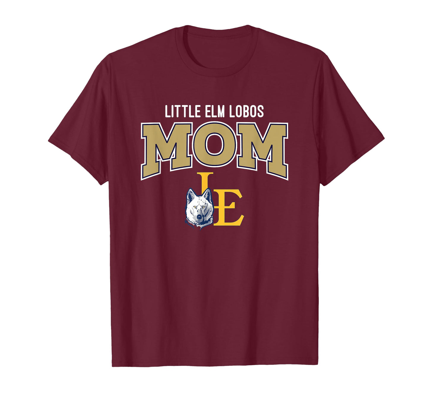Little Elm Lobos Logo Mom HS T-Shirt
