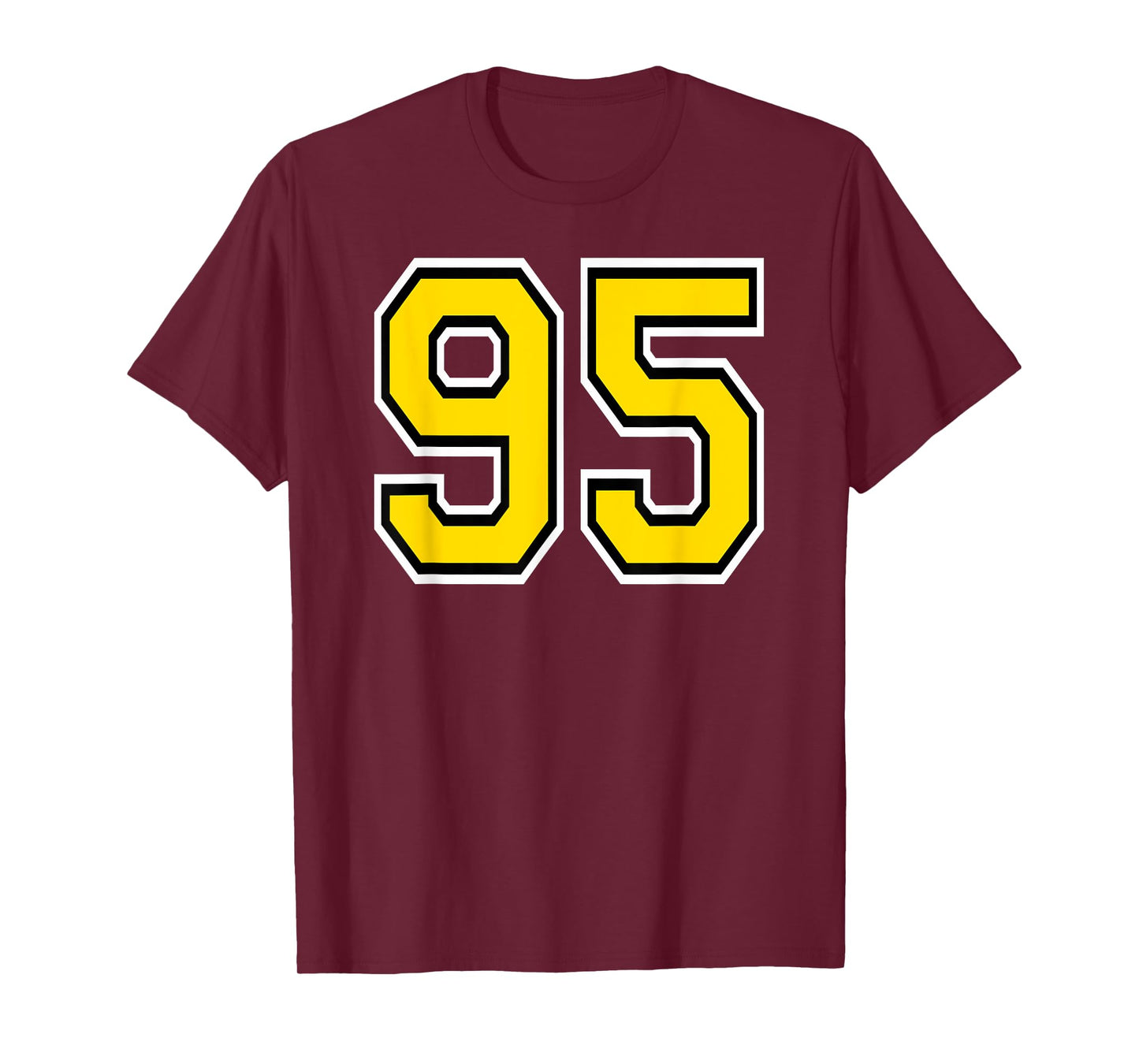 Number 95 in Yellow White Black T-Shirt