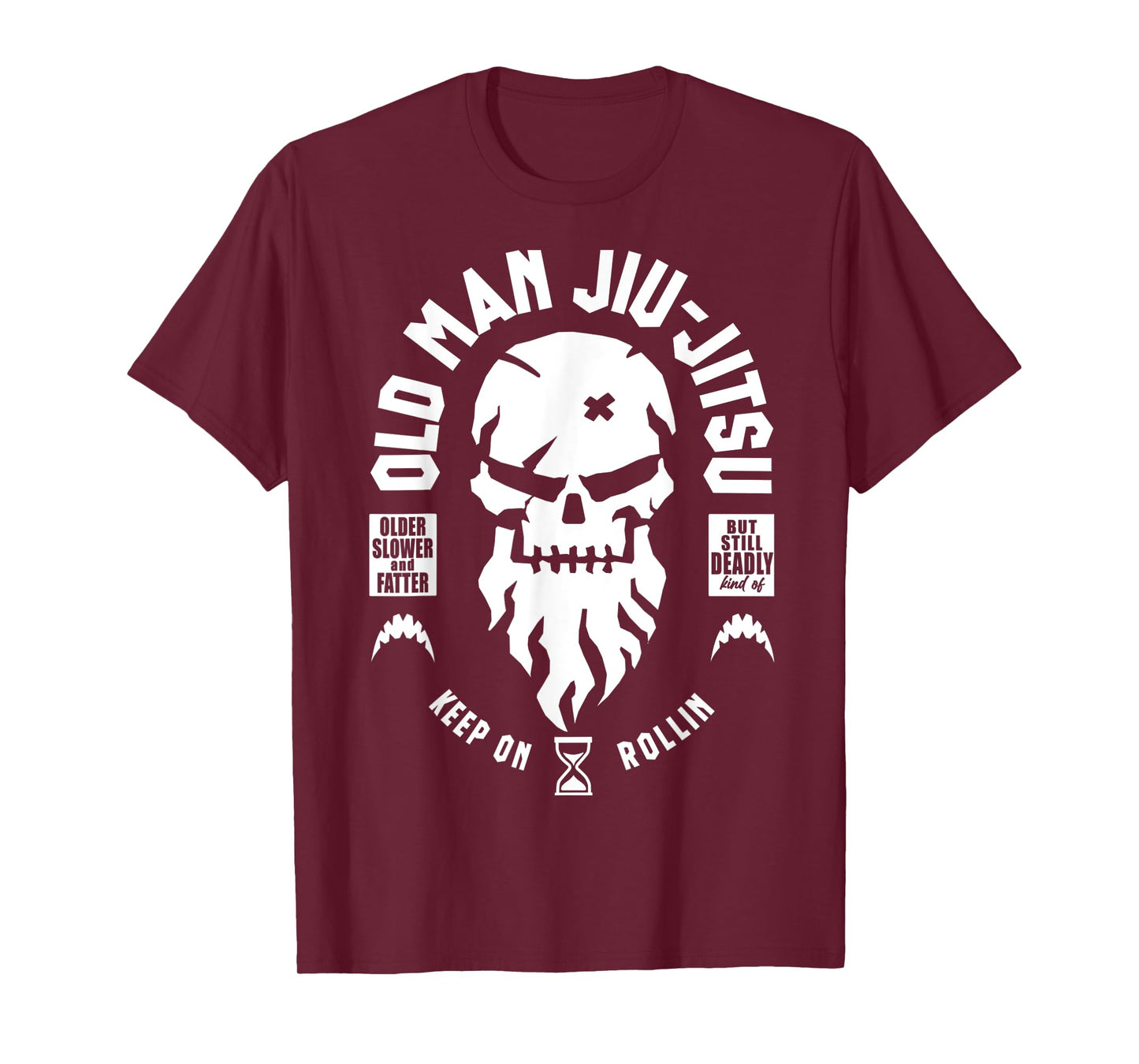 Vintage Old Man Jiu-Jitsu But Still Deadly Keep On Rollin T-Shirt