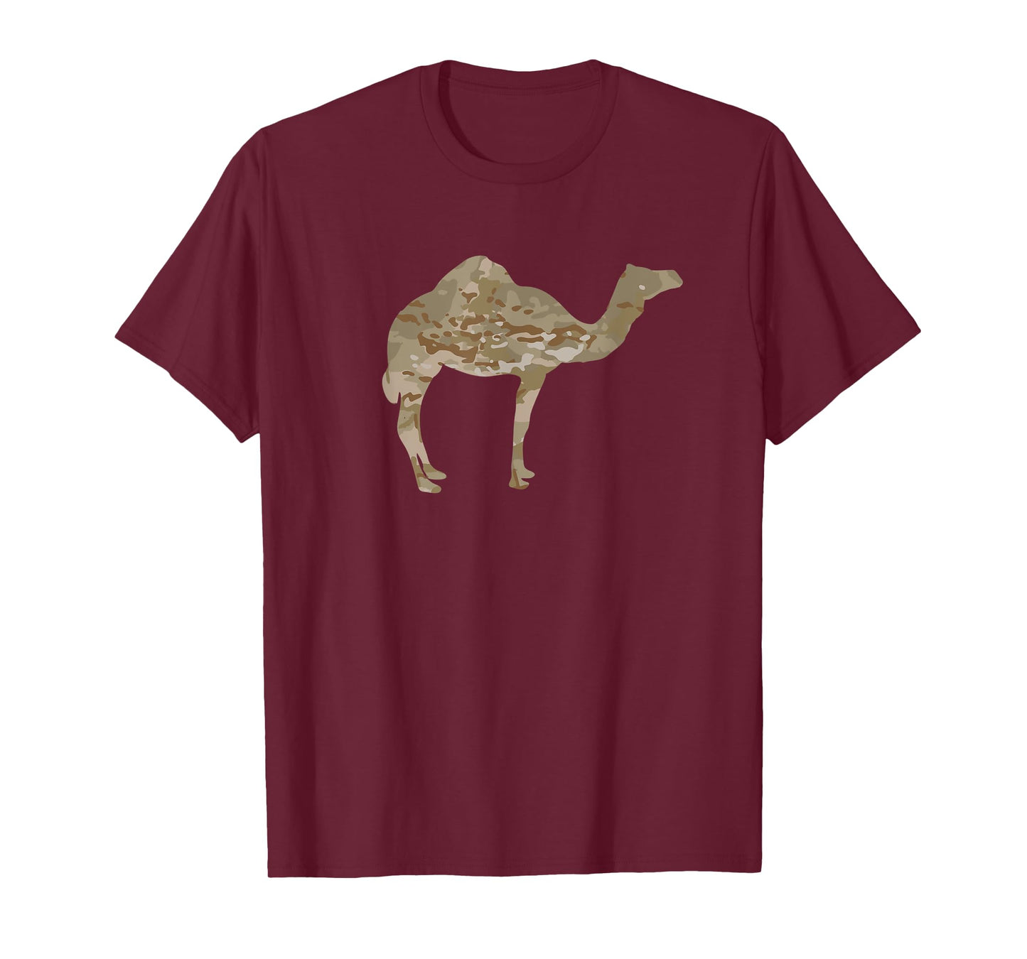 Desert Camo One-Hump Camel Lover Gift Military Camouflage T-Shirt