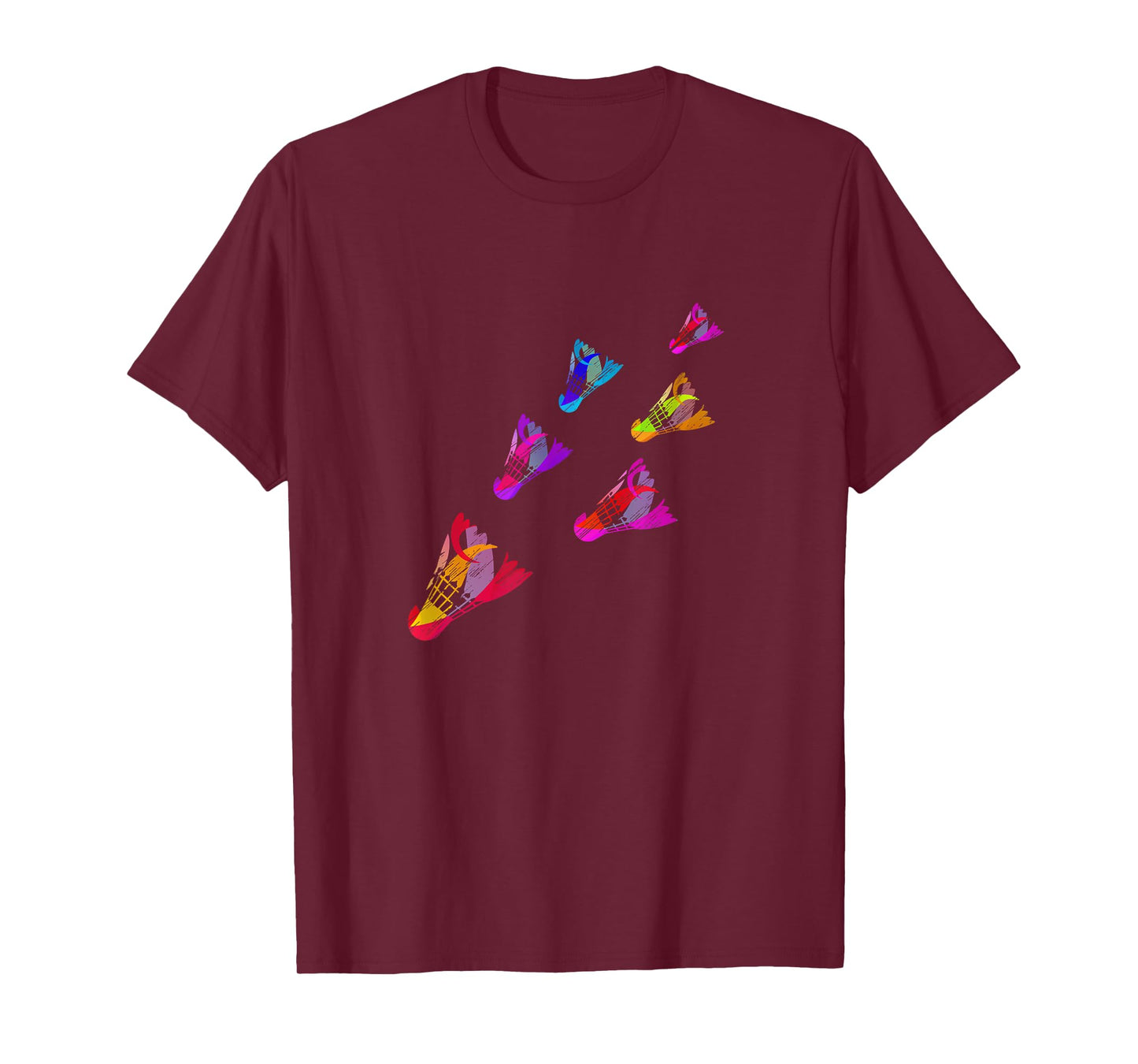 Colorful Badminton Shuttlecock Art Sports T-Shirt T-Shirt
