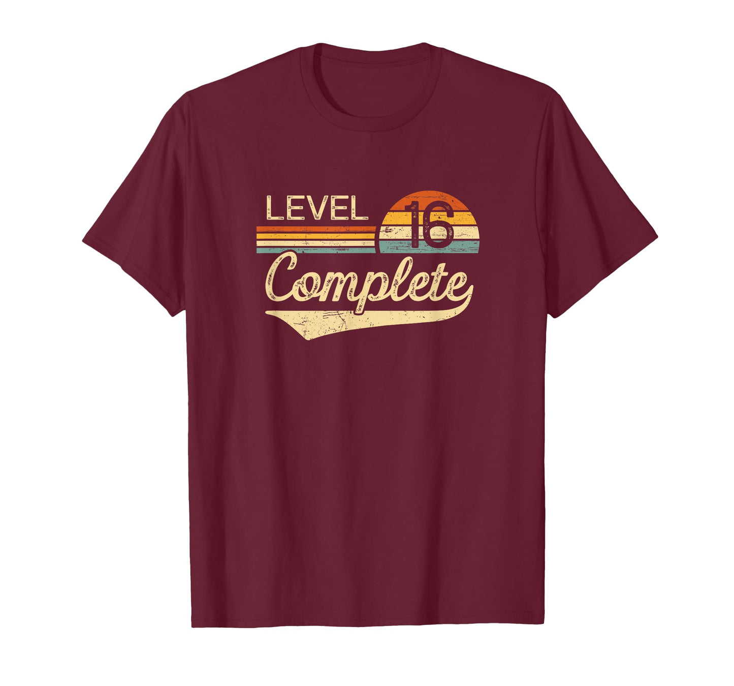 Level 16 Complete Vintage 16th Wedding Anniversary T-Shirt