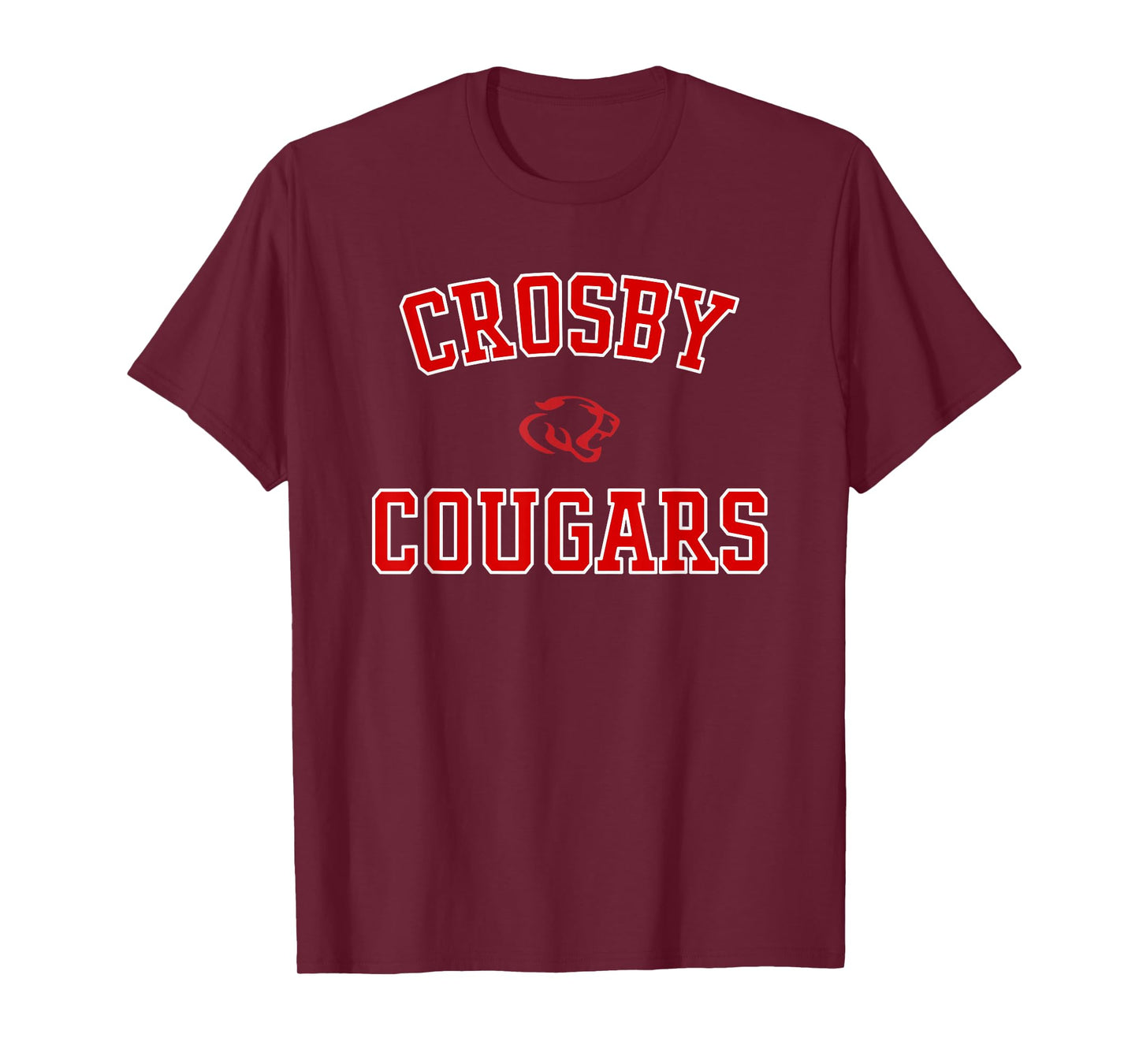 Crosby Cougars Logo Varsity HS T-Shirt