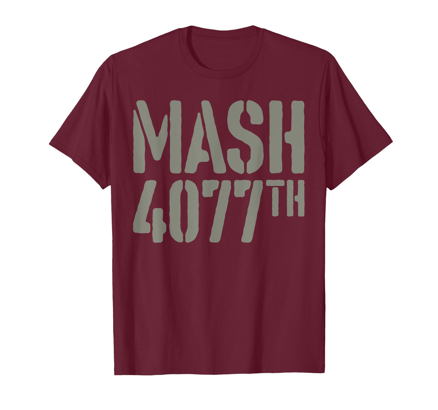 Men Army Military Retro Fans Vintage Stencil Text MASH 4077 T-Shirt