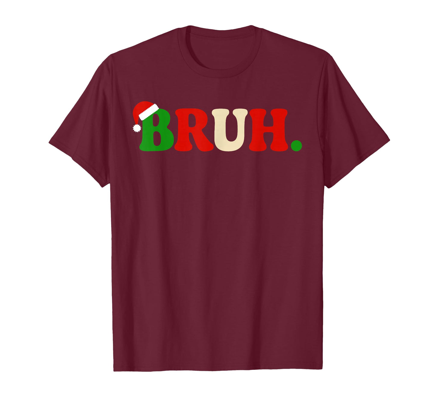 Bruh Christmas Shirt Kids Xmas Teens Boys Funny Christmas T-Shirt