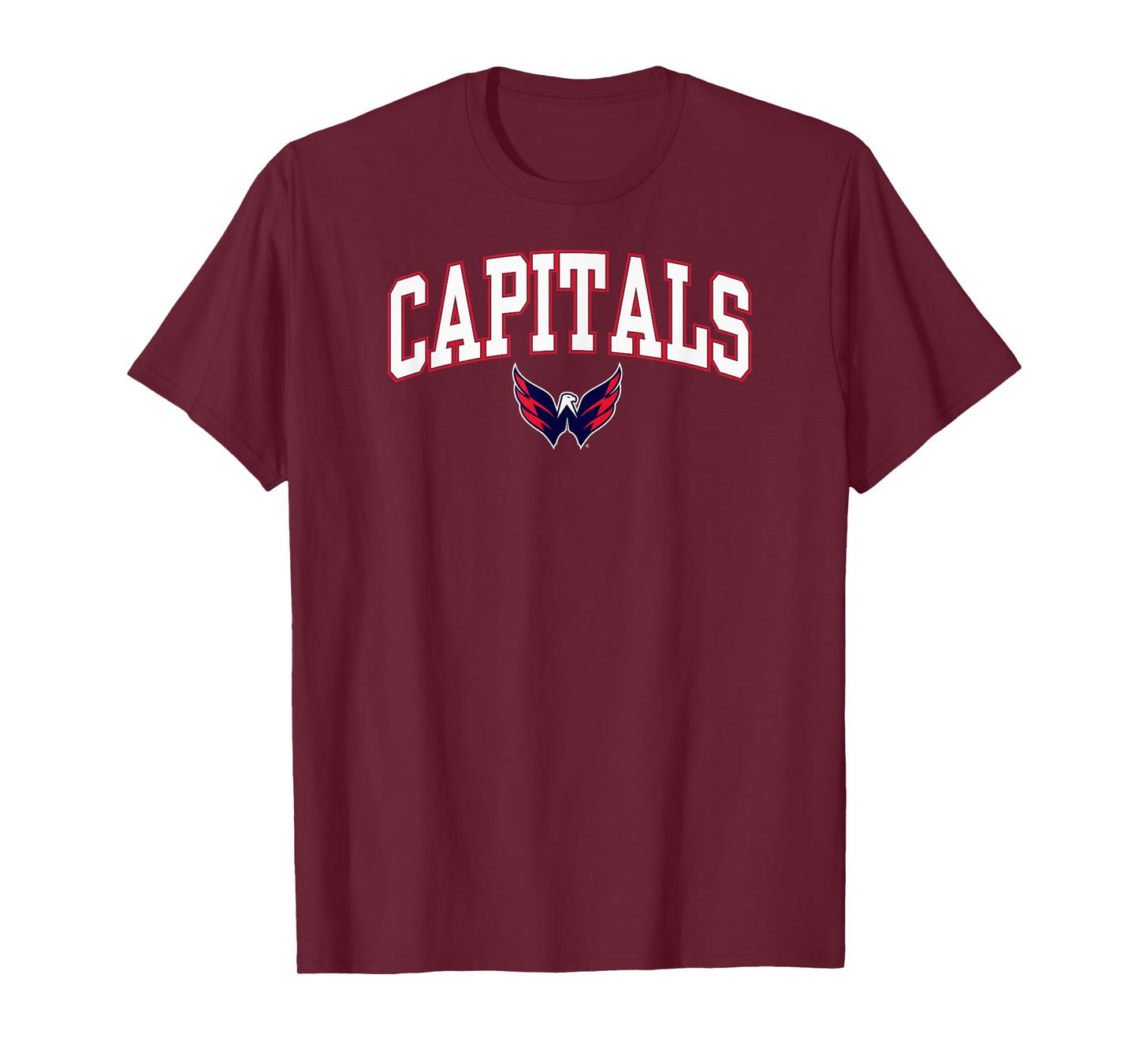 Washington Capitals Arch Over T-Shirt - Black, Small, Unisex-Adults, Short Sleeve, T-Shirt, NHL, Team Logo