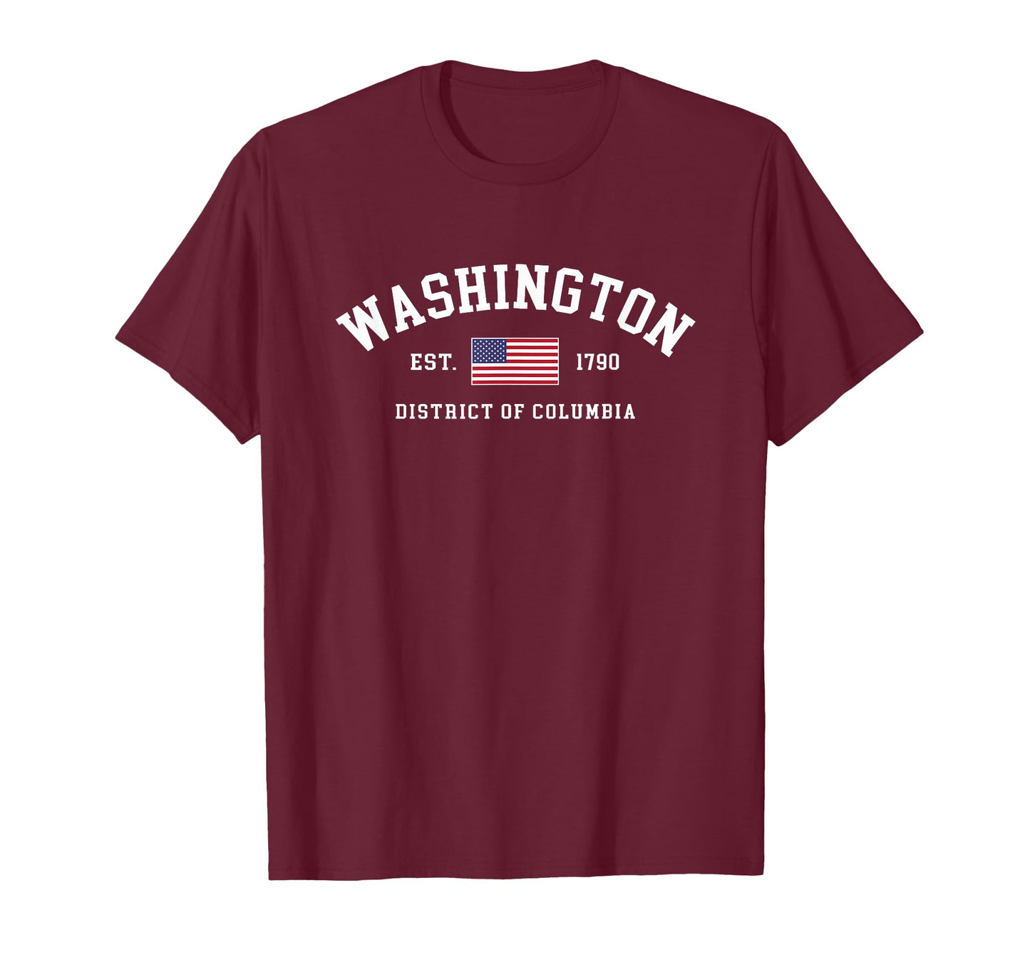 Washington DC July 4th US Flag Retro Throwback Mens Womens T-Shirt