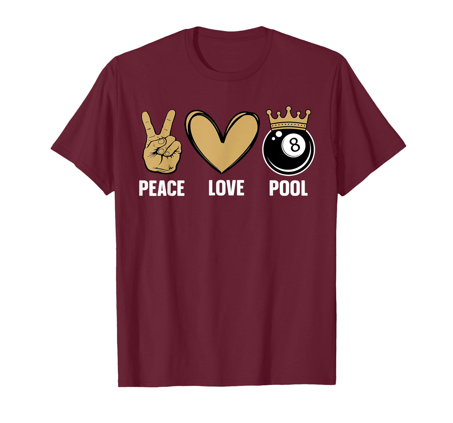 Cool Pool Design For Men Women Billiards 8 Ball Pool Player T-Shirt