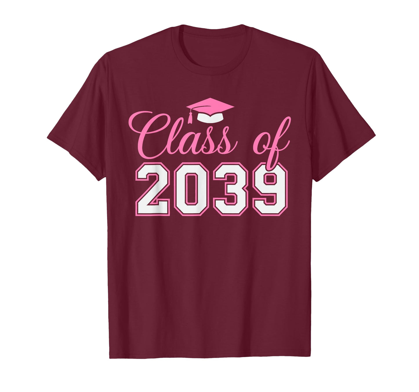Preschool Class of 2039 Grow With Me Graduation 2039 pink T-Shirt