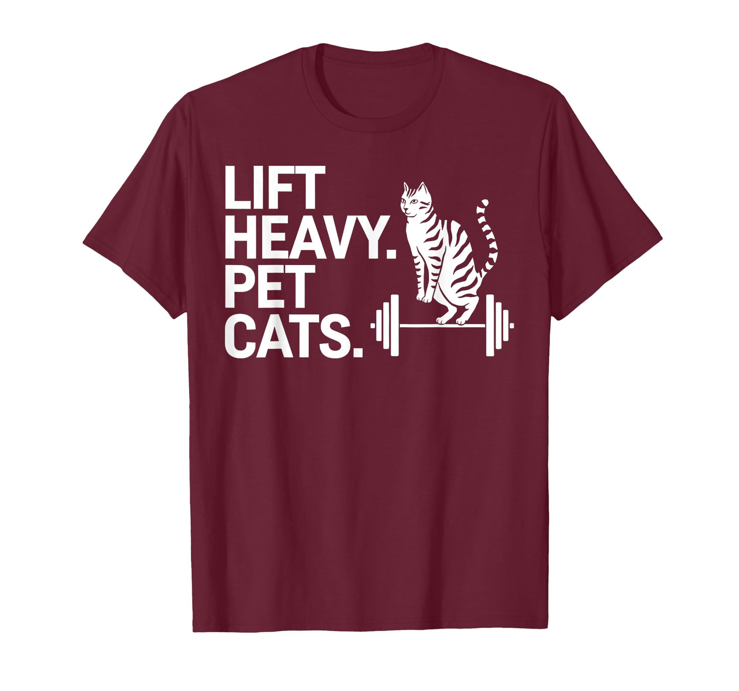 Weightlifting Cat Funny Gym Workout Lift Heavy Pet Cats Men Women Kids T-Shirt