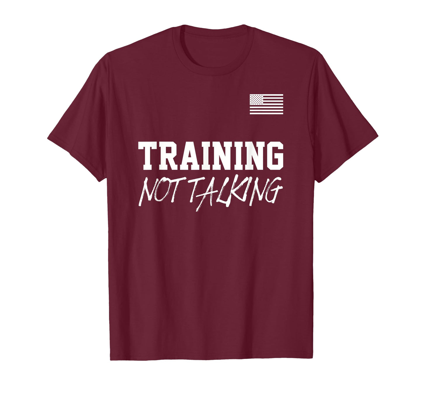 Training Not Talking Gym Quote Outfit | Bodybuilder Workout T-Shirt